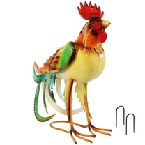 Sunnydaze 16" Romeo the Rooster Iron Outdoor Statue