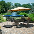 thumbnail image 3 of ZYPPP 4-Piece Patio Umbrella Base Stand Heavy Duty Cantilever Offset Square, 3 of 8