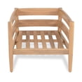 thumbnail image 4 of Christopher Knight Home Mid-Century Outdoor Wood Lounge Chair with Slat Seating & Cushion, Beige, 4 of 11