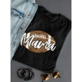 thumbnail image 3 of Football Mama Art Shaped T-Shirt Women -Smartprints Designs, Female x-Large, 3 of 4
