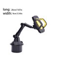 thumbnail image 4 of ruzhgo Adjustable Car Cupholder Phone Holder Mount 360-Degree Rotation Stand Non-Slip Smartphone Storage Bracket Automobile Interior Black Yellow, 4 of 6