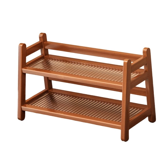 Fancyes Coffee Syrup Display Rack Kitchen Counter Shelf Brown