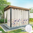 thumbnail image 6 of Outdoor Curtains for Patio Waterproof, Spring Floral Outdoor Privacy Panels Grommet, Farmhouse Summer Botanical Flowers Blackout Outside Curtains for Porch/Cabana/Pergola/Gazebo 54"x84", 2 Panels, 6 of 8