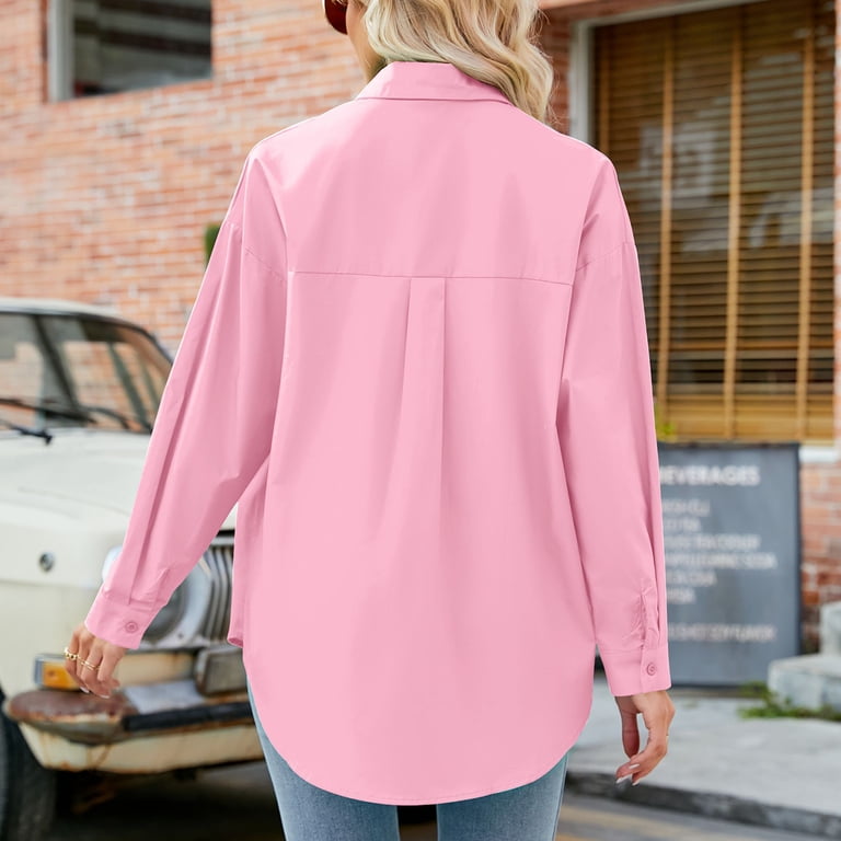Jdlsppl Women's Long Sleeve Button Down Shirt Soft Blouse Summer
