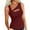 Wine, variant on AherBiu Going out Tops for Women Cutout Neck Sleeveless Summer Tank Top Stretch Slim Fitted Camisole