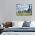 thumbnail image 3 of Vincent Van Gogh's Canvas Wall Art - Wheat Field with Cypresses Classic Artwork Picture Print with Framed Famous Oil Painting Hang for Home Office Bedroom Living Room Wall Decor-16" X12", 3 of 7