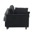 thumbnail image 7 of Bellemave Sleeper Sofa Bed 3-in-1 Convertible Couch with Pullout Bed, Futon 2-Seater Loveseat with Toss Pillows and Storage Pockets, 3 Level Adjustable Backrest Sofa for Living Room （Black）, 7 of 7