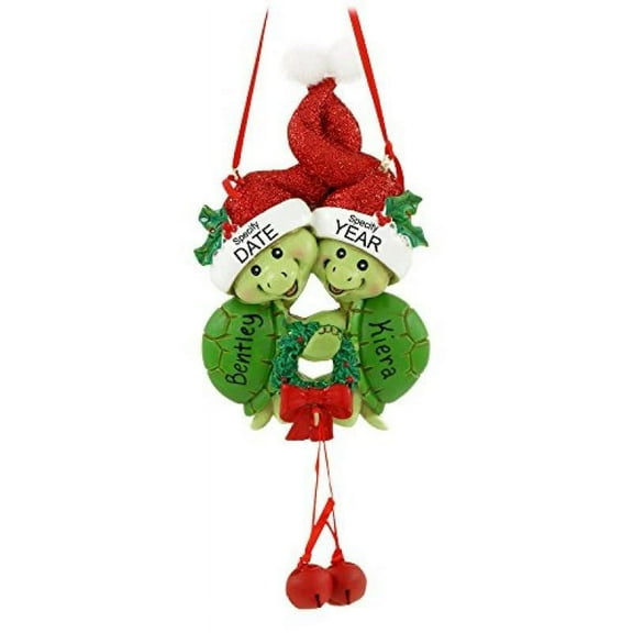 Kurt Adler Turtle Couple Christmas Ornament – Whimsical Holiday Tree Décor