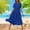 *Blue, variant on ClodeEU Women's Short Sleeve Crew Neck Tiered Midi Dress,Solid Color Flowy A-Line Casual Summer Dress Army Green,Women's Plus L