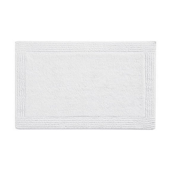 Rugs Cotton Tufted 3000 GSM Reversible Bath Rug White 21x34",Area Rugs
