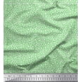 thumbnail image 1 of Soimoi Green Modal Satin Fabric Uneven Dots Print Fabric by Yard 42 Inch Wide, 1 of 5