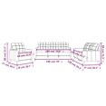 thumbnail image 4 of vidaXL 3 Piece Sofa Set with Cushions Black Fabric, 4 of 5