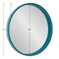 thumbnail image 5 of Kate and Laurel Travis Mid-Century Round Wall Mirror, 21.6 inch Diameter, Teal, Modern Accent Mirror, 5 of 7