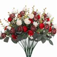 thumbnail image 2 of Artificial Flowers Little Rose Silk Flowers Plastic Flowers Plant Home Hotel Wedding Christmas Office Tables Decoration, 2 of 7