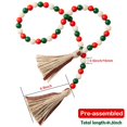 thumbnail image 2 of Holzlrgus Christmas Wood Beads Garland, 41’’ Xmas Wood Bead Garland Tassel Classical Green&Red Garland Winter Farmhouse Rustic Beads with Jute Rope Plaid Tassel Natural Wood Beads Décor for New Year, 2 of 5