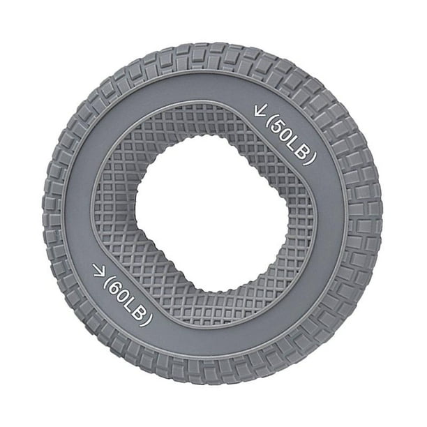 Fortalecedor de agarre de mano de silicona Ejercicio de antebrazo Gimnasio Fitness Anillos de agarre de mano para Gris 50 a 60LB Cola Fortalecedor