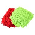 thumbnail image 1 of Uxcell Large Double-Side Microfiber Soft Chenille Dusting Mitten Light Green Rose Red 2in1 Set, 1 of 5