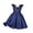 AB41 Navy, variant on Bainana Beige Girls Party Dress Child Floral Print Ruffled Sleeve V Neck Dresses Stylish Beauty Little Girls Performance Party Birthday Sparkling Sequin Gown Size 2-3 Years