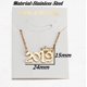 thumbnail image 3 of Collares de acero inoxidable con números, Tiaras DE CORONA DE año 1980, 2008, 2009, 2013, Gargantilla, bisutería, Collar de nacimiento para Mujer, regalo de Navidad, 3 of 4