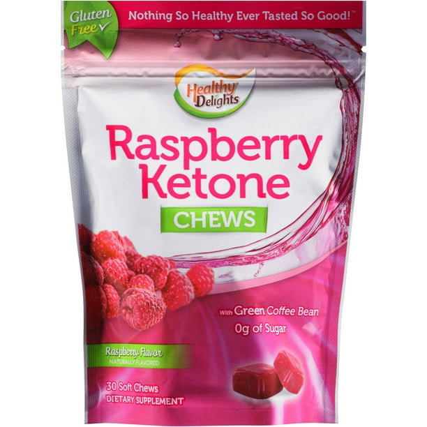 Healthy Delights Raspberry Ketone Chews Dietary Supplement, 30 count