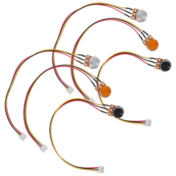 FRCOLOR 3 Set Linear Taper Rotary Potentiometer With 20cm Wiring Harness Compact Panel Mount Potentiometer With Knob For Electronics And Diy Projects