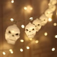 thumbnail image 4 of Vorkoi Halloween String Lights Battery Operated 3D Pumpkin Bat Ghost Lights Halloween Decorations Lights Indoor Outdoor Cute Halloween Party Decor, 4 of 5