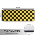 thumbnail image 5 of Kitchen Rugs Sets Of 2,Yellow and Black Checkerboard Checkered Pattern Anti Fatigue Kitchen Mat Rugs Non Slip Washable,Decorative Kitchen Floor Mats for Kitchen,Sink,Laundry,17"x47"+17"x47", 5 of 5