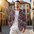 thumbnail image 3 of Uorisanigo Mens Casual Blazer Regular Fit Knit Blazer Jacket Lightweight Blazers Suit Jackets Casual Sports Jackets Mens Valentines Jacket Suit, Rose Valentines, Size XS, 3 of 6