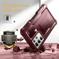 thumbnail image 5 of Dexnor for Samsung Galaxy S21 Ultra Case with Screen Protector & S Pen Slot(S Pen Not Included) Dual Layer Cover, 360 Full Body Protective Shockproof Heavy Duty Bumper for S21 Ultra 6.8 inch-Red, 5 of 5