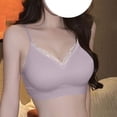 thumbnail image 3 of SPZTSX Womens Seamless Wireless Bras No Underwire Comfortable Deep V Mesh Bralettes Push Up Bras, 3 of 4