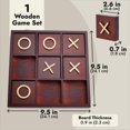 thumbnail image 4 of Juego Tic Tac Toe Juvale de madera de 24 x 24 cm para adultos y familiares, 4 of 9