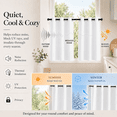 thumbnail image 3 of LAPA Life Contemporary White Solid Print Blackout Kitchen Curtains, 33 x 36 in (2 Panels), 3 of 8