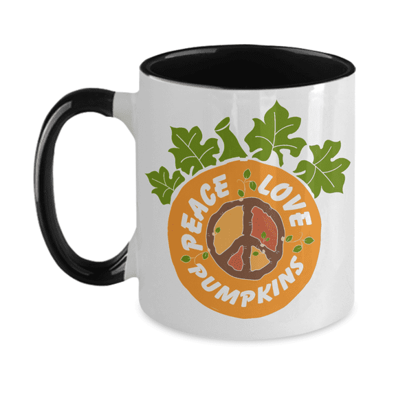Peace Love Pumpkins Coffee Mug