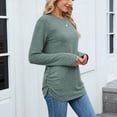 thumbnail image 5 of zbxnLI Womenss Sweatshirts Crew Neck Long Sleeve Shirts Tunic Tops Casual Loose Pullover Fall Winter Soft Top, 5 of 7