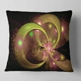 thumbnail image 2 of Designart Symmetrical Green Fractal Flower - Floral Throw Pillow - 18x18, 2 of 5