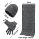 thumbnail image 2 of Gorro de punto cálido de invierno+bufanda larga+guantes con pantalla táctil conjunto con forro de punto para hombres, 2 of 5