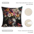 thumbnail image 4 of flowerslinen throw pillowcase decoration pillowcase gifting preferred 24x24 inch cushion cover 2 sets sofa pillowcase sofa bedroom living room car, 4 of 8