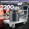 thumbnail image 5 of Wire Mesh Cage Cart Portable Platform Cart Removable Cage Dolly Cart, 40''x23''x38'' Size Load 2200LBS, Silvery Metal 4 Swivel Casters for Home, Sport, Storage, 5 of 8