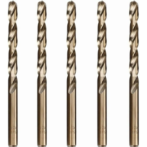 Hymnorq 5/16" Cobalt Steel Twist Drill Bits for Metal, Pack of 5PCS