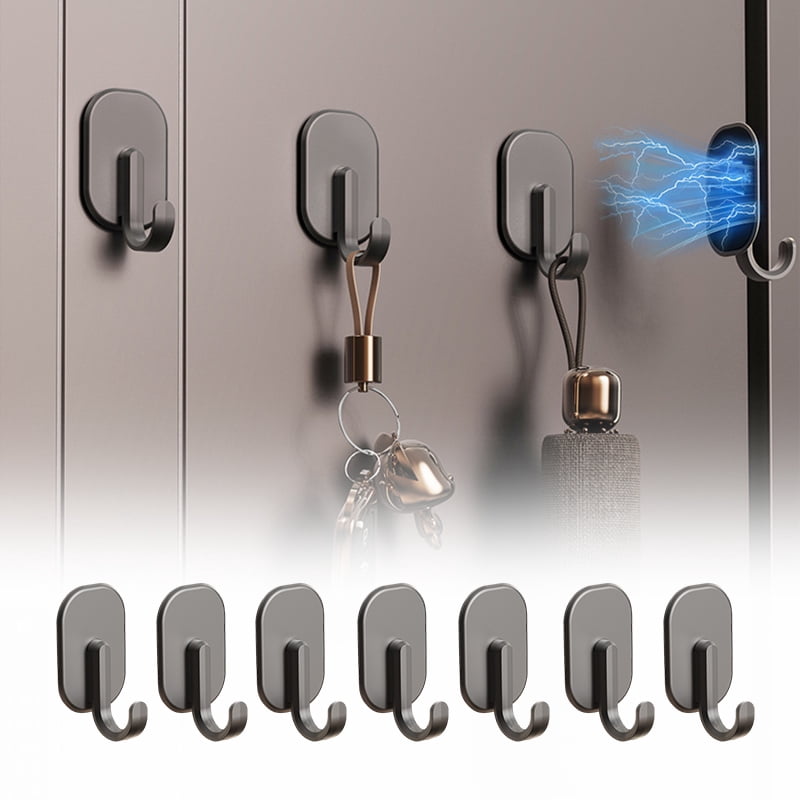 4/10PCS Strong Magnetic Hooks Kitchen Key Magnetic Hook Fridge Multi-Purpose Storage Hooks Bathroom Hanger Fridge Storage
