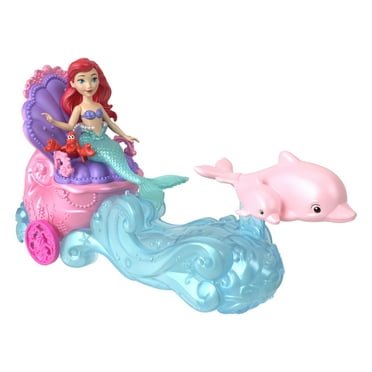 Disney Princess Toys, Mermaid Ariel Doll and Chariot