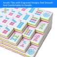 thumbnail image 4 of Juego de azulejos Mahjong TIASUSAN 166 de acrílico con bolsas, estantes y empujadores, 4 of 8