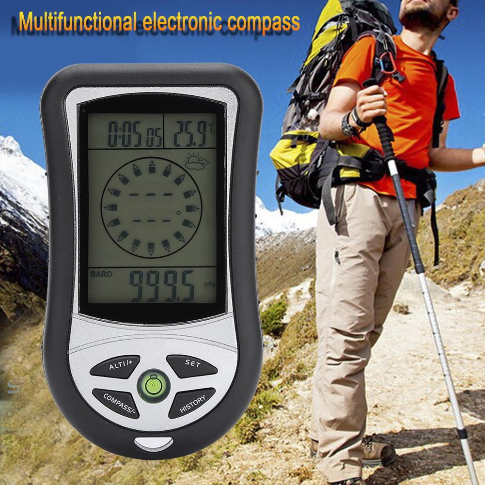 LYUMO Black Multifunction Digital Altimeter Barometer Compass Weather Forecast For Outdoor