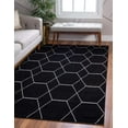 thumbnail image 1 of Unique Loom Trellis Frieze Collection Area Rug Modern Morroccan Inspired Geometric Lattice Design (8' 0 x 10' 0 Rectangular, Orange/ Ivory), 1 of 2