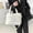 White, variant on Vikakiooze 2023 Promotion on sale, Women's Tote Bag Large Shoulder Bag,Tote Padded Winter Handbag Space Tote Bag Feather Shoulder Bag Shopping
