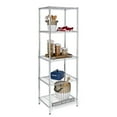 thumbnail image 1 of Honey-Can-Do 5-Tier Heavy Duty Adjustable Storage Shelving Unit, Chrome, 1 of 7