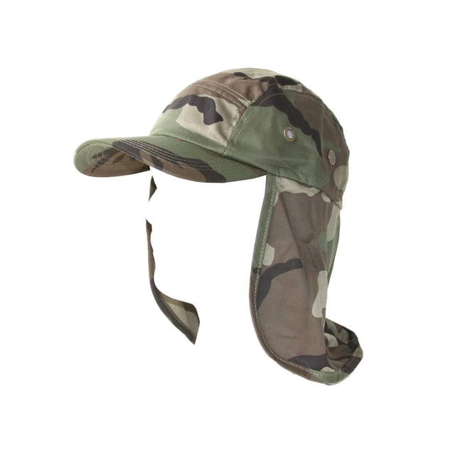 Top Headwear Chapeau de Vacances avec Rabat et Couvre-Cou Complet - Camouflage