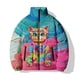 thumbnail image 3 of Abrigo de invierno para hombre, ropa informal de algodón para hombre, chaqueta con estampado de gatito, chaquetas para hombre, ropa de calle Harajuku, abrigos, parka para el frío, 3 of 5