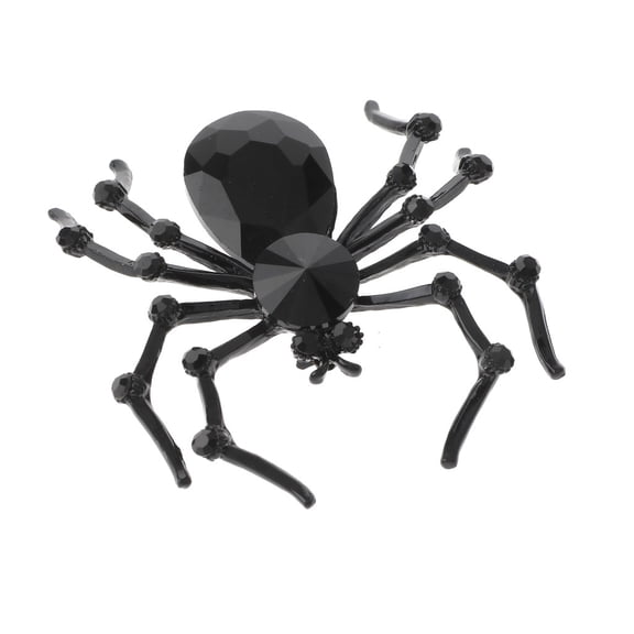 Large Crystal Spider Brooch