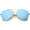 Gold / Blue Mirror, variant on sunglassLA Female Mod Fashion Teardrop Rimless Mirror Flat Lens Metal Frame Aviator Sunglasses 58mm (Gold / Pink Mirror) - 58mm